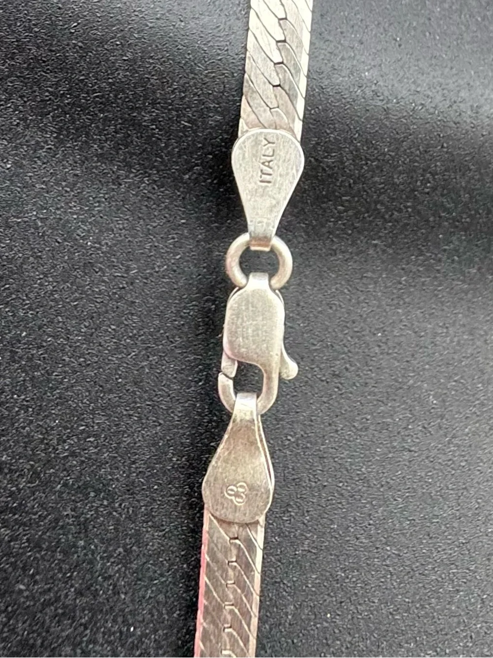 Sterling Silver 925 36” long - wide/thick chain necklace (unique design) Italy
